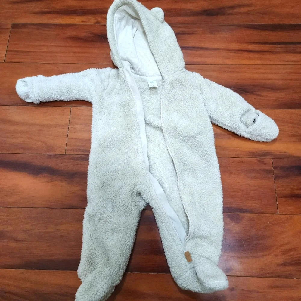 carter's Sherpa Hooded Pram in Beige - Picture 1 of 7